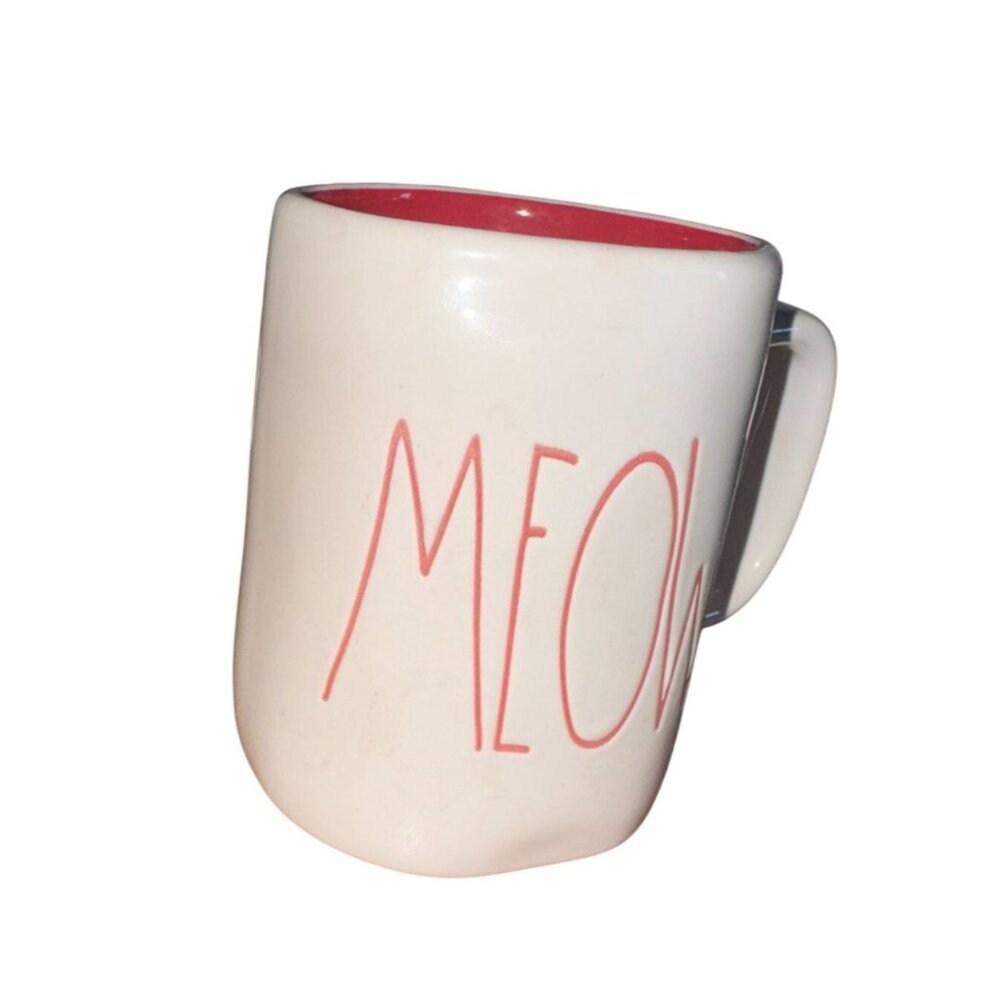 Rae Dunn Artisan Collection Meow Mug Ceramic 12 Oz Dishwasher & Microwave Safe R